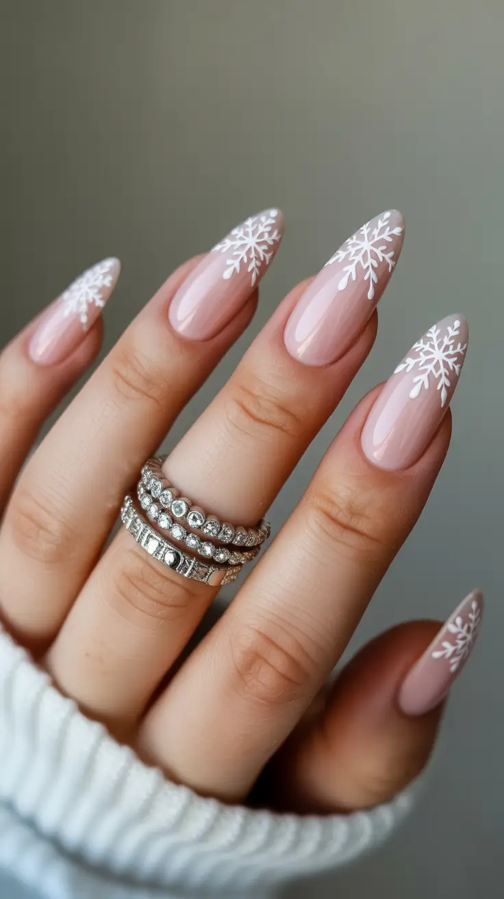 chic winter nail ideas 2025-2026 crystal snow