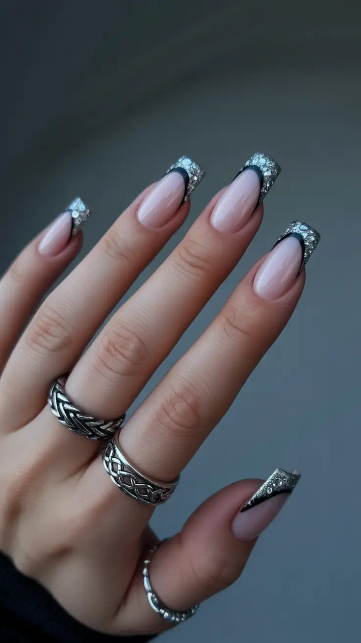 chic winter nail ideas 2025-2026 glam noir