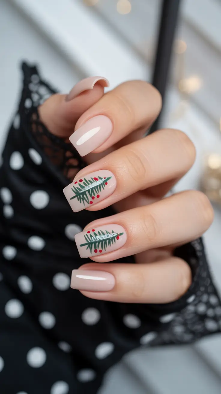 Chic Winter Nail ideas 2025-2026 Evergreen Whispers