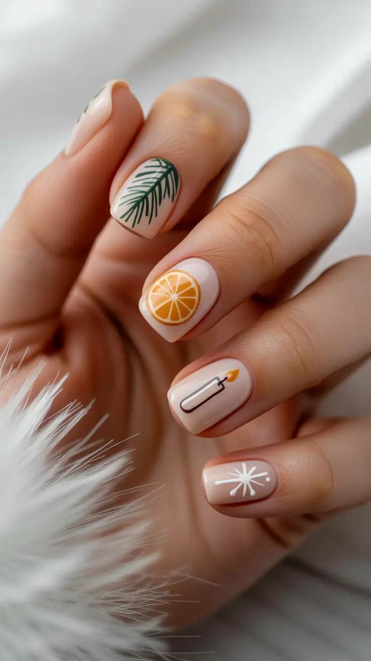 Chic Winter Nail ideas 2025-2026 Citrus & Candlelight