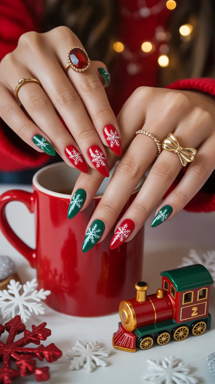 christmas-nail-design-ideas-2025-festive-classic-red-green