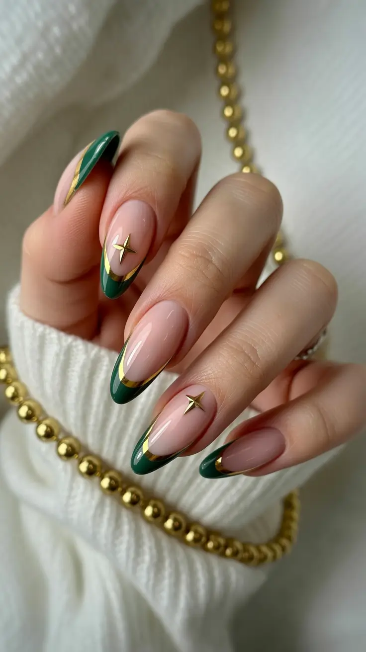 christmas-nail-design-ideas-2025-emerald-luxe-french