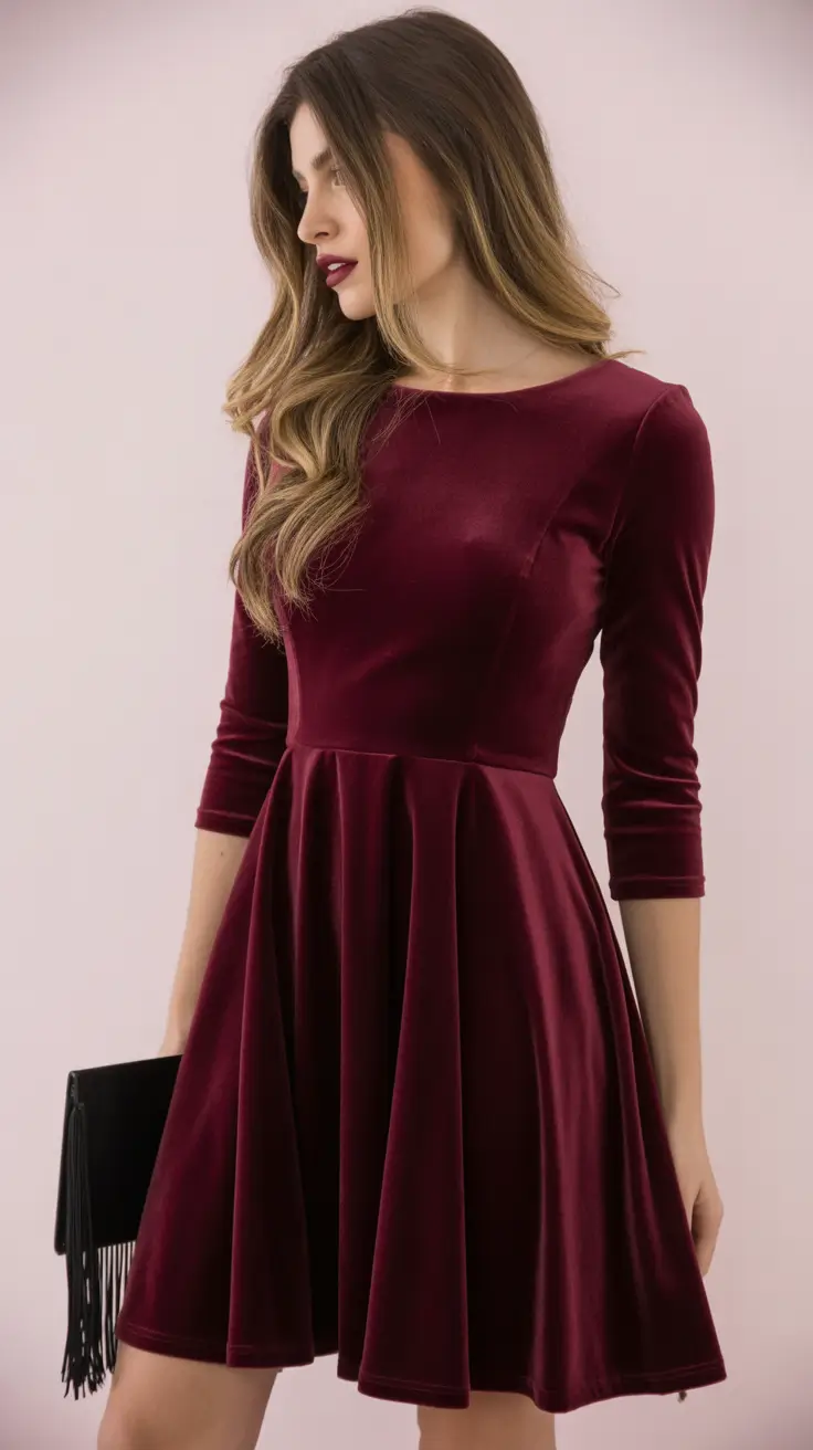 christmas party outfits 2025 Velvet Whispers The Classy Touch of Deep Burgundy