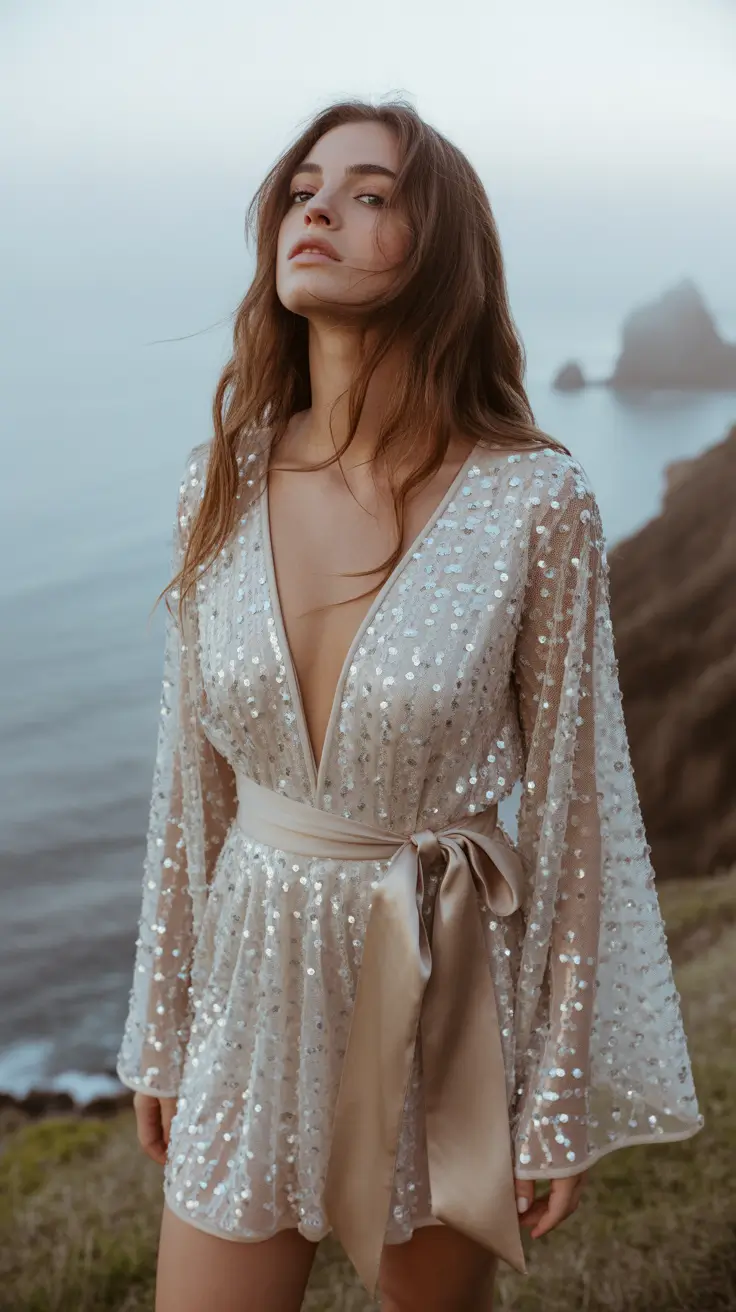 christmas party outfits 2025 Ocean Mist and Sequin Dreams