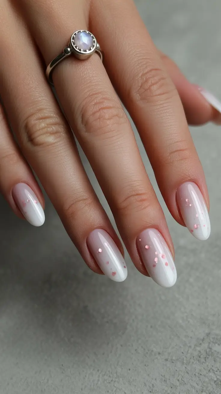 Classy winter nails 2025–2026 Whispered Frost