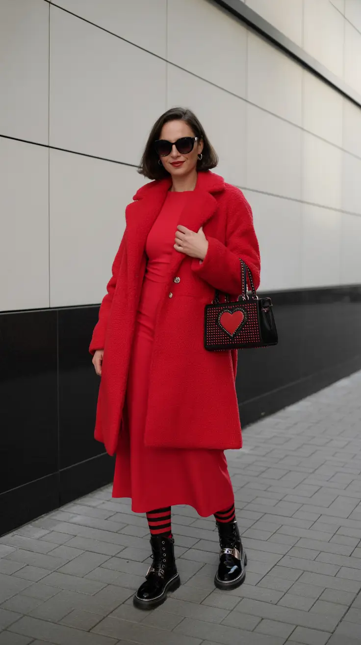 comfy outfits 2026 Red Power, Soft Confidence