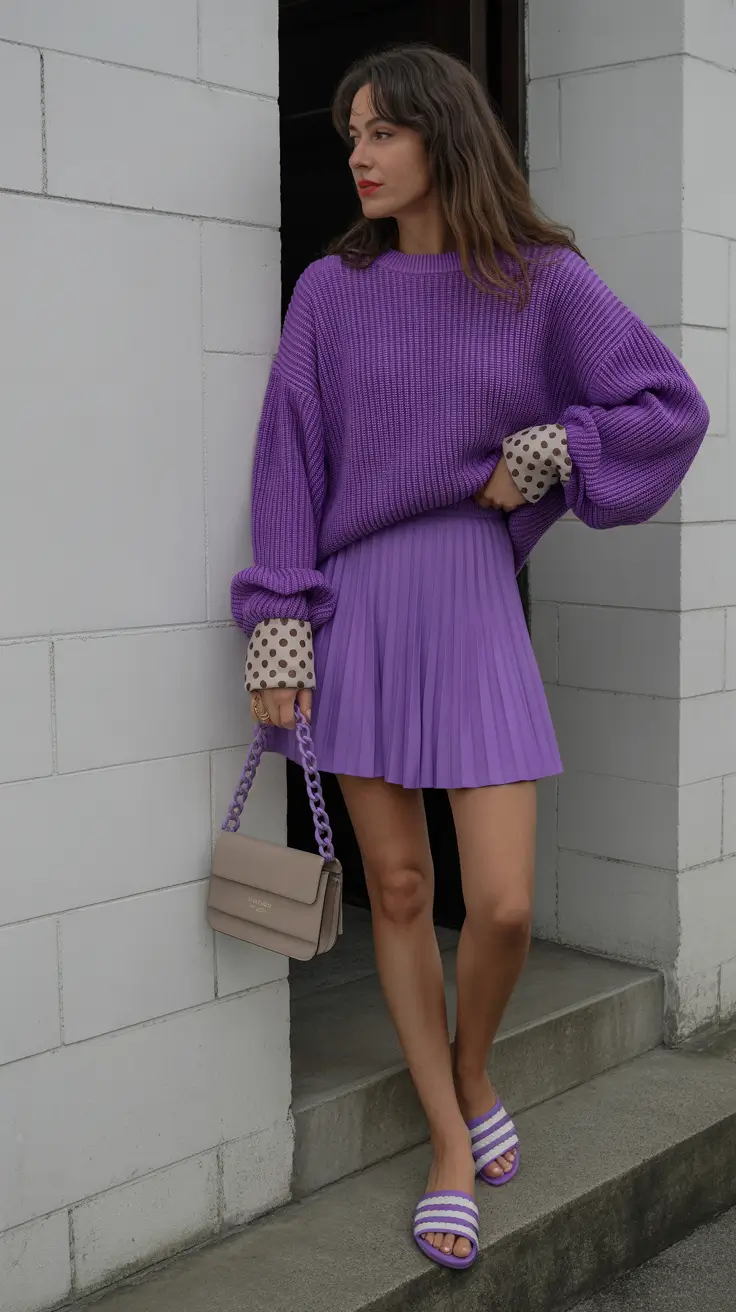 comfy outfits 2026 Soft Purple Dreams