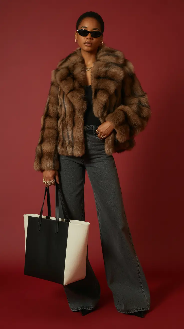 comfy winter outfits 2025-2026 Modern Glam with an Edge