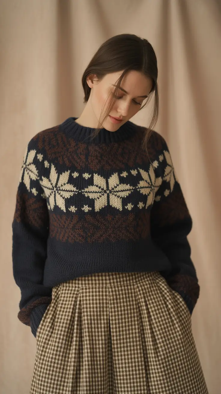 comfy winter outfits 2025-2026 Nordic Knits With a Modern Twist