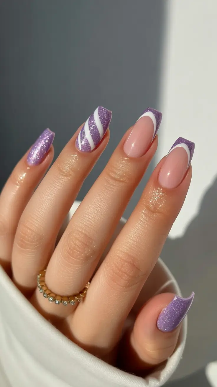 cute-winter-nails-2025-2026-frosted-amethyst-swirls
