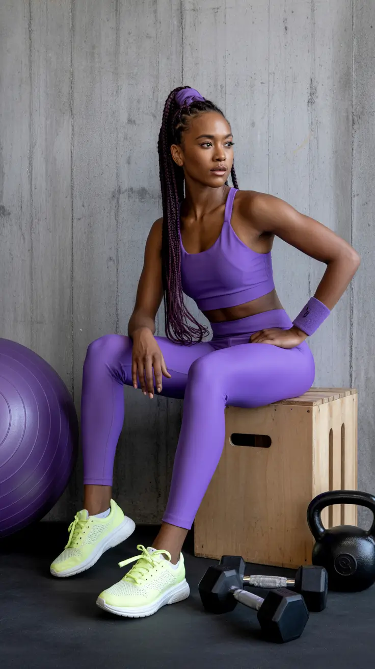 gym outfits 2026 Power Purple Energy