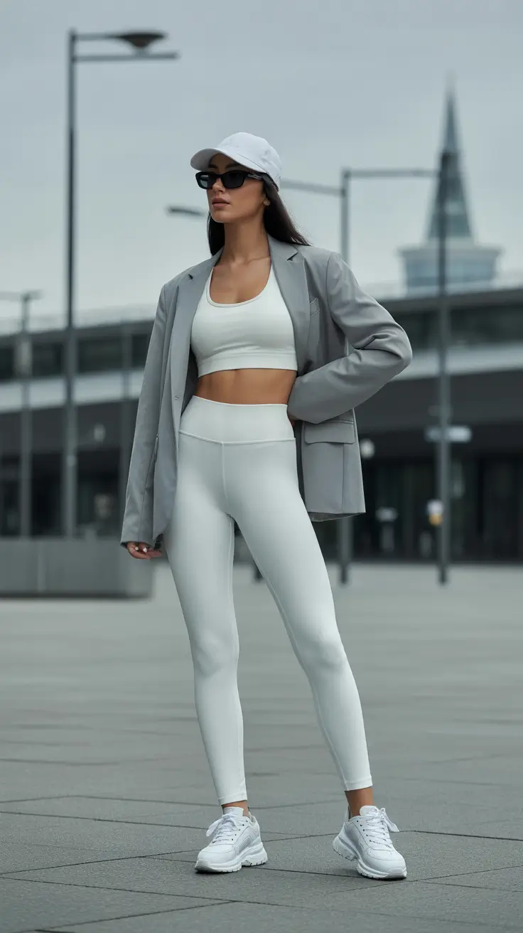 gym outfits 2026 Monochrome City Cool
