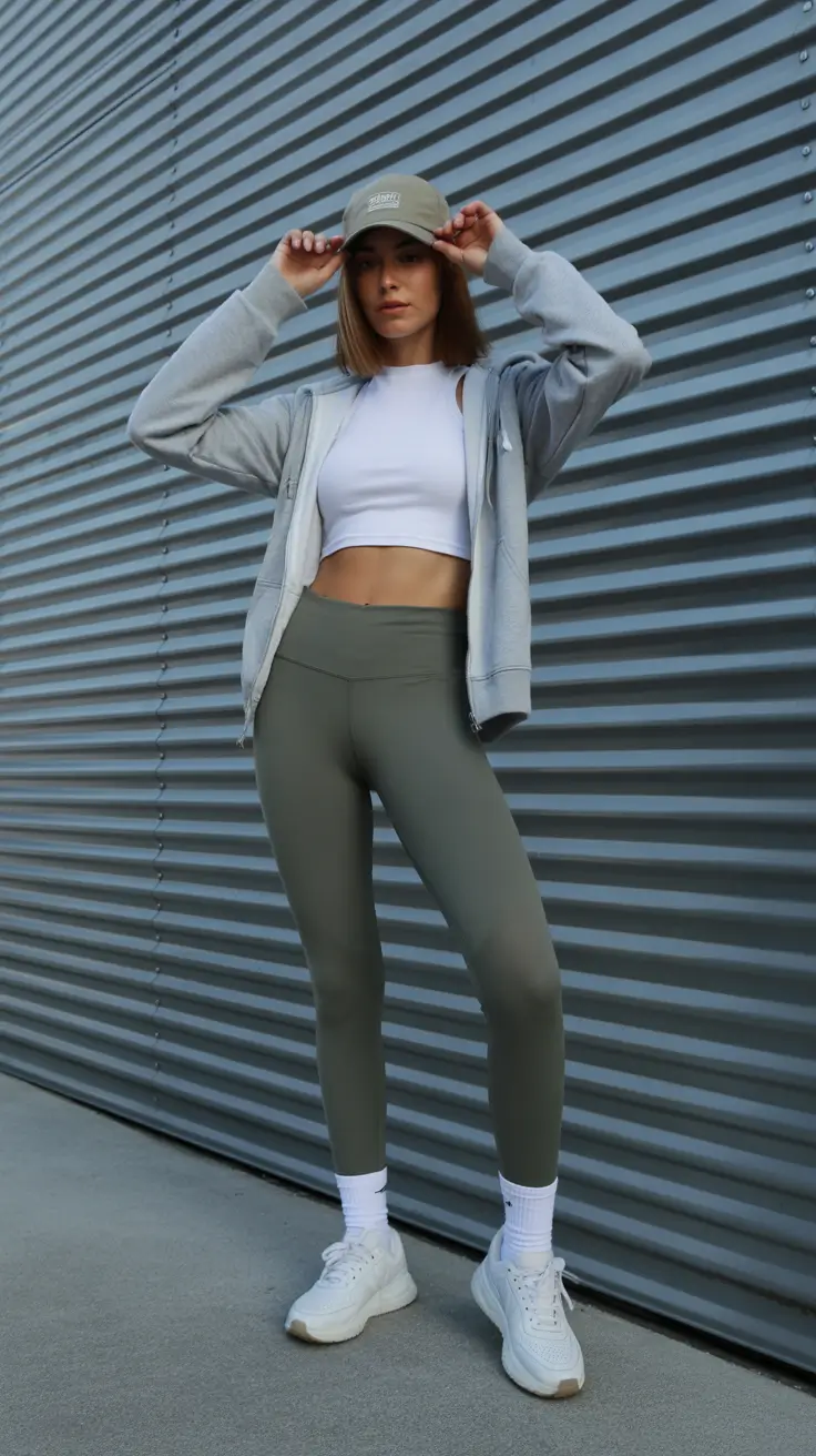 gym outfits 2026 Muted Greens