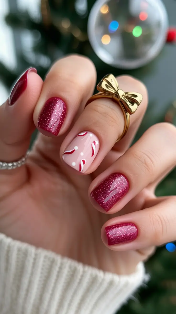 modern pink nails for winter 2025-2026 Velvet Berry and Candy Lines