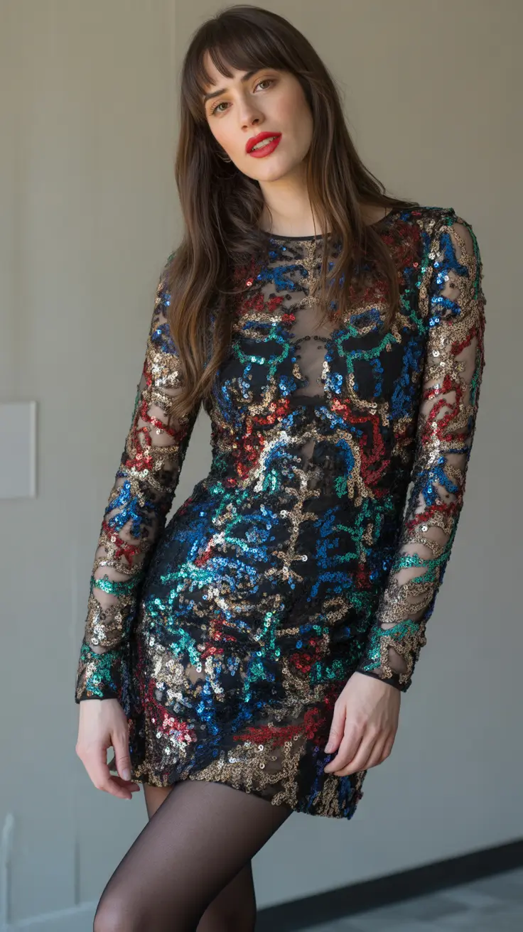 outfits ideas 2026 Sequined Midnight Muse