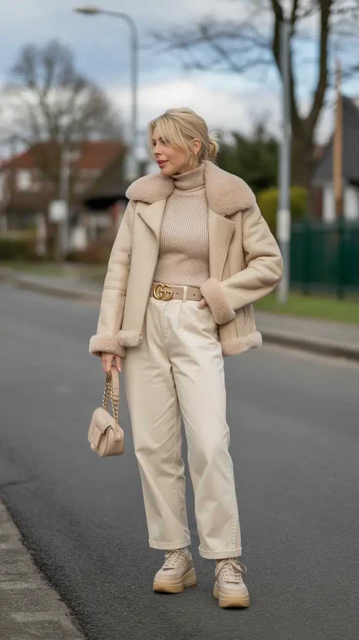 outfit inspiration for women 2026 Monochrome Elegance in Cream