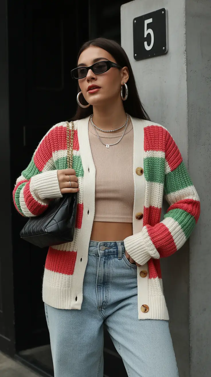 outfit inspiration for women 2026 Retro Stripes & Confidence