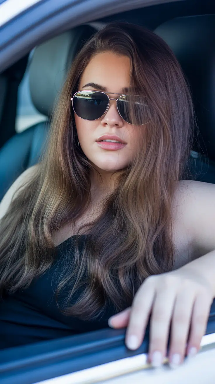 Winter Haircuts for Plus Size Women 2025-2026 Classic Straight Layers