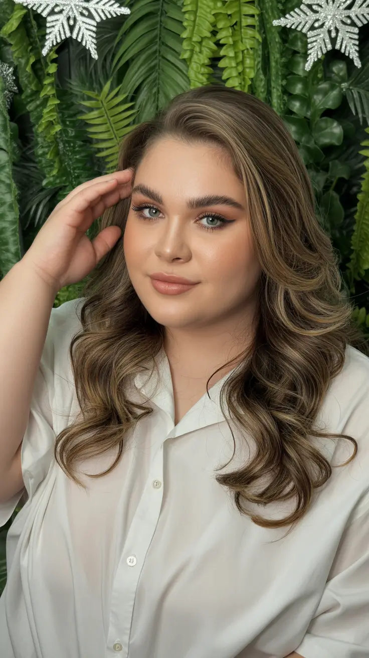 Winter Haircuts for Plus Size Women 2025-2026 Winter Glow Curls