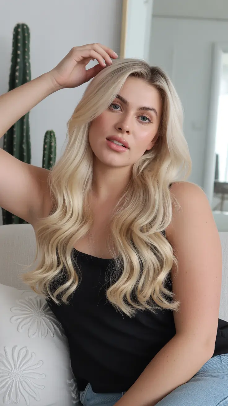 Winter Haircuts for Plus Size Women 2025-2026 Soft Golden Waves