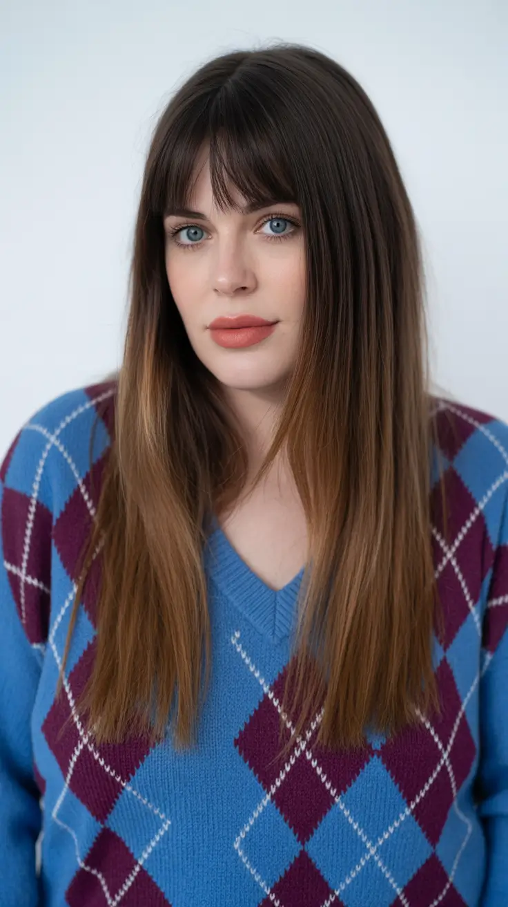 Winter Haircuts for Plus Size Women 2025-2026 Modern Long Bob