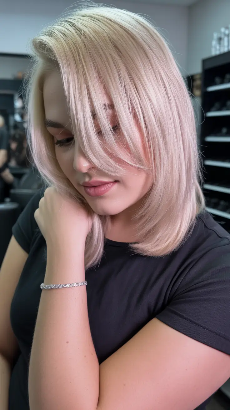 Winter Haircuts for Plus Size Women 2025-2026 Butter Blonde Layers