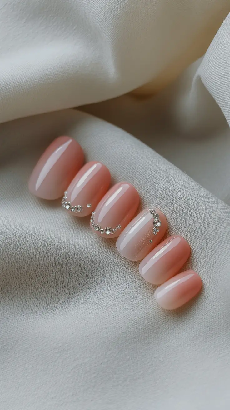 Short Gel Nails – Winter Color and Design 2025/2026 Soft Blush Glow