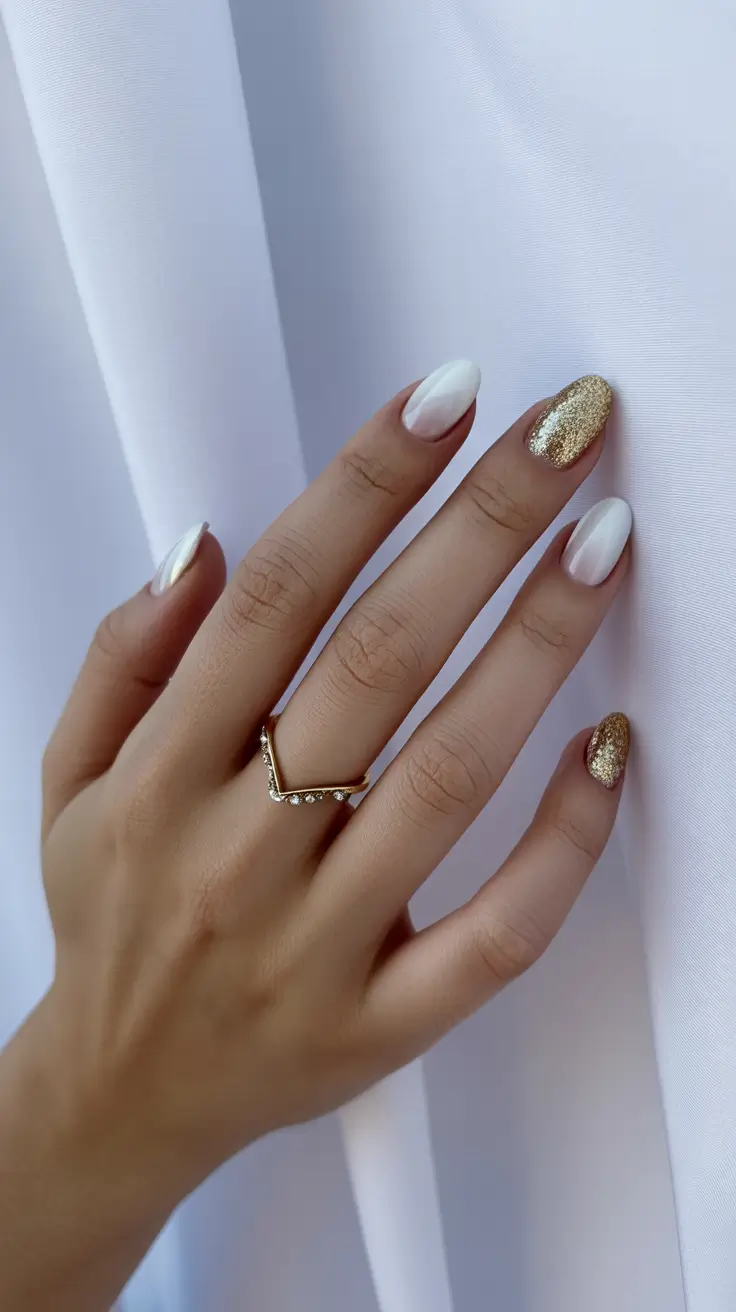 Short Gel Nails Winter Color and Design 2025 2026 Golden Hour Glam