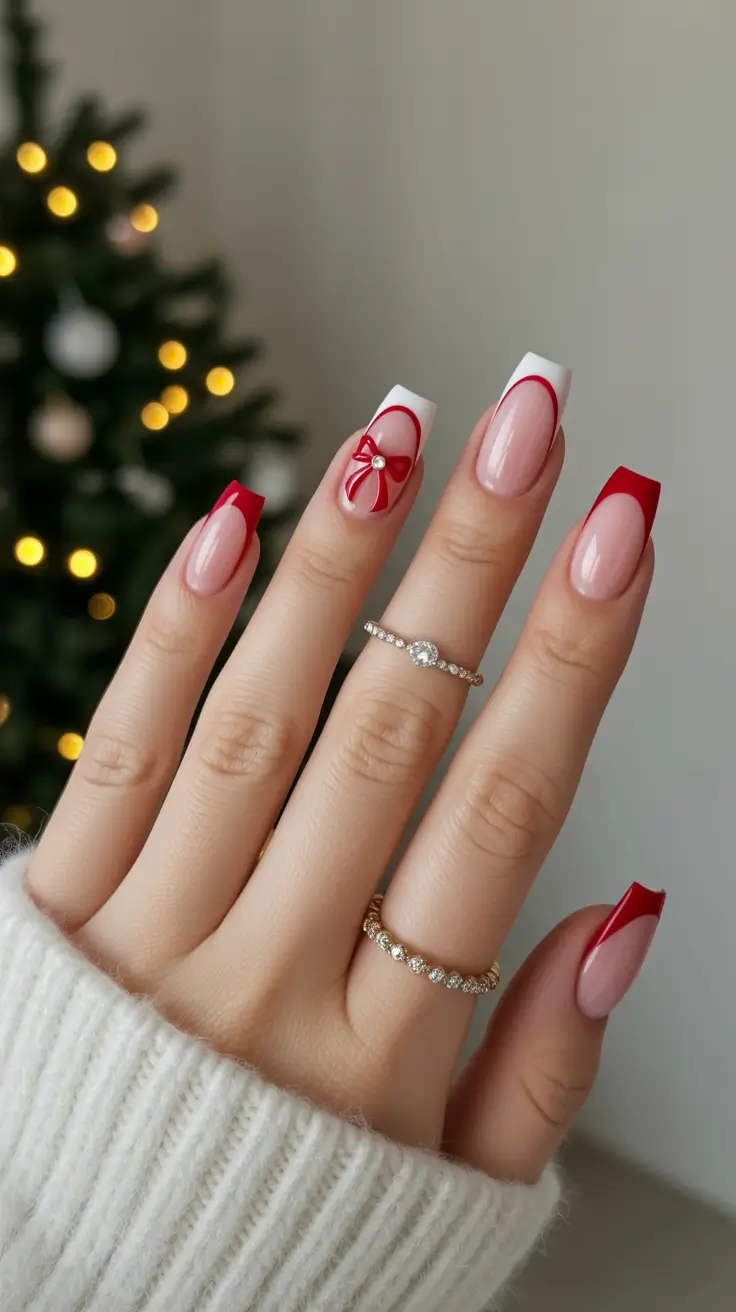 red-winter-nails-2025-2026 red-french-elegance