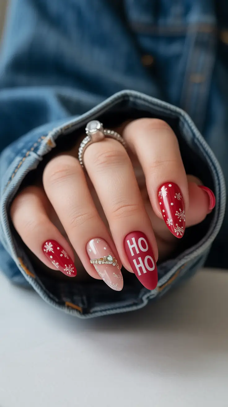Stylish Red Manicure Winter 2025-2026 Playful Holiday Spark