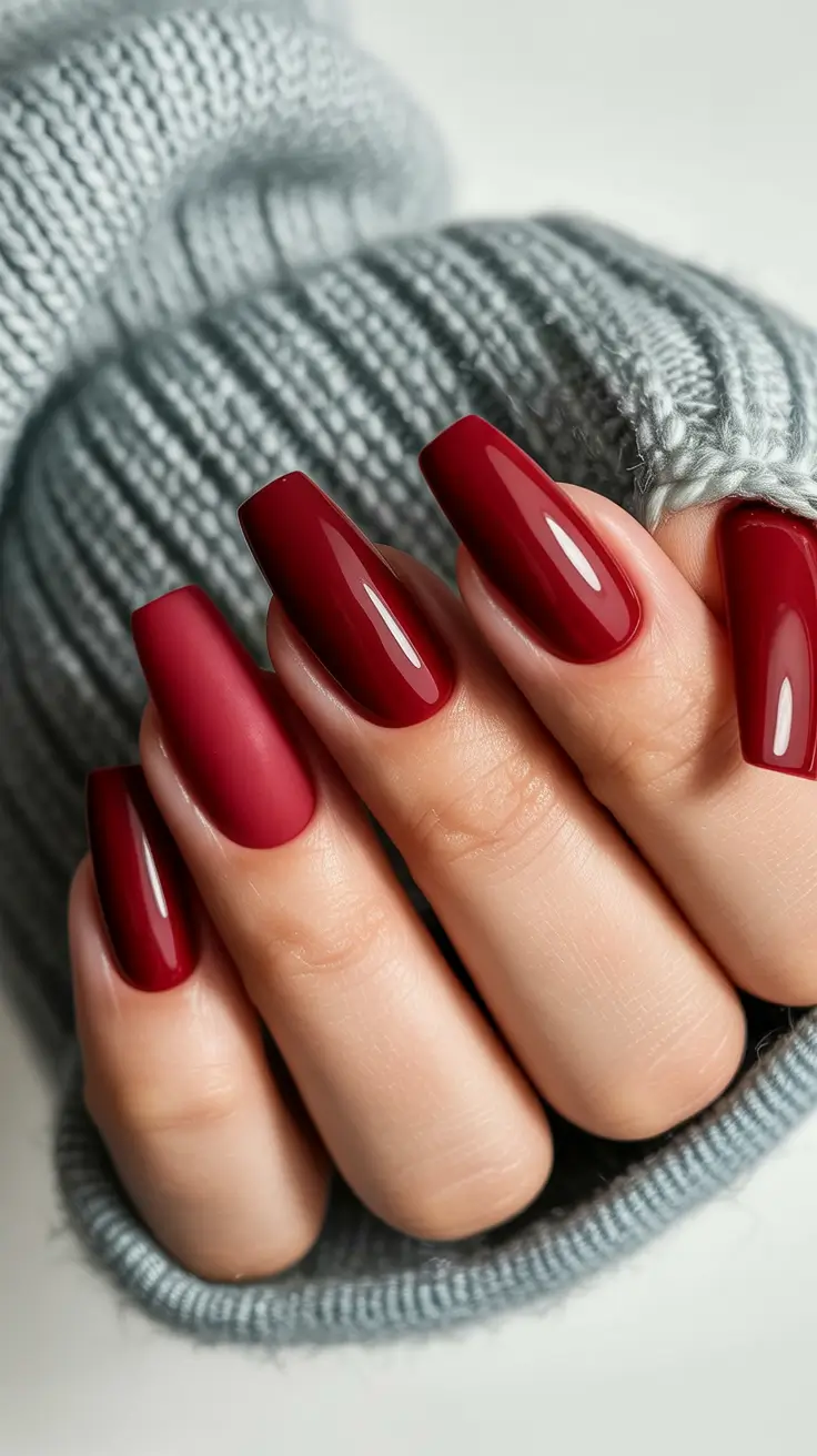 Stylish Red Manicure Winter 2025-2026 Classic Ruby Allure