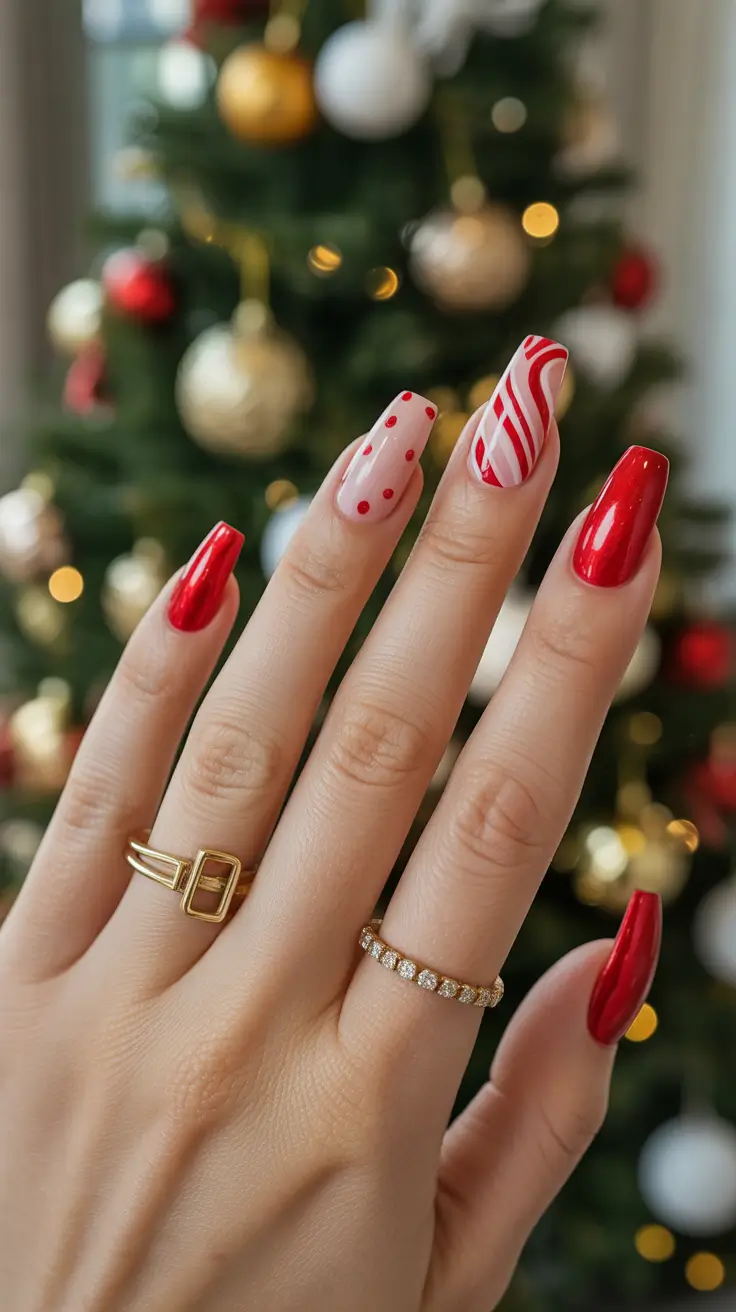 red-winter-nails-2025-2026 peppermint-candy-swirls