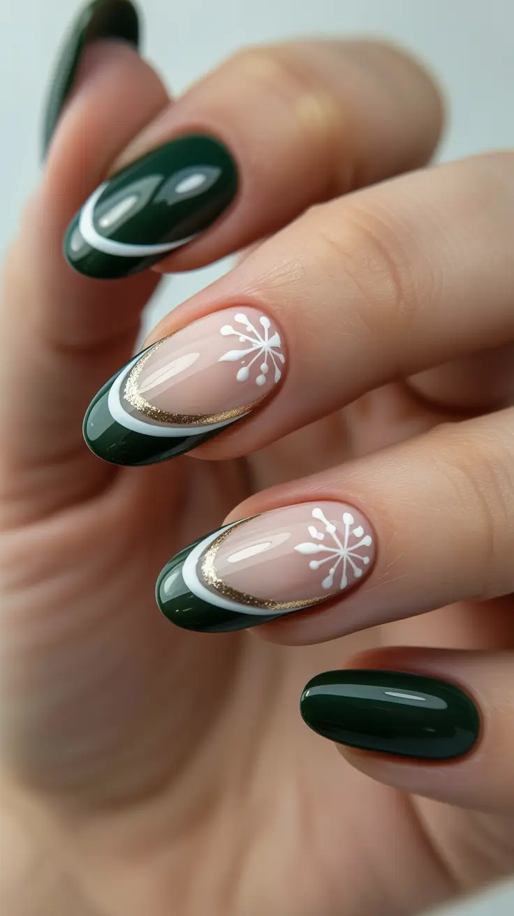 Trendy Manicure Colors Winter 2025–2026 Golden Edge French Twist