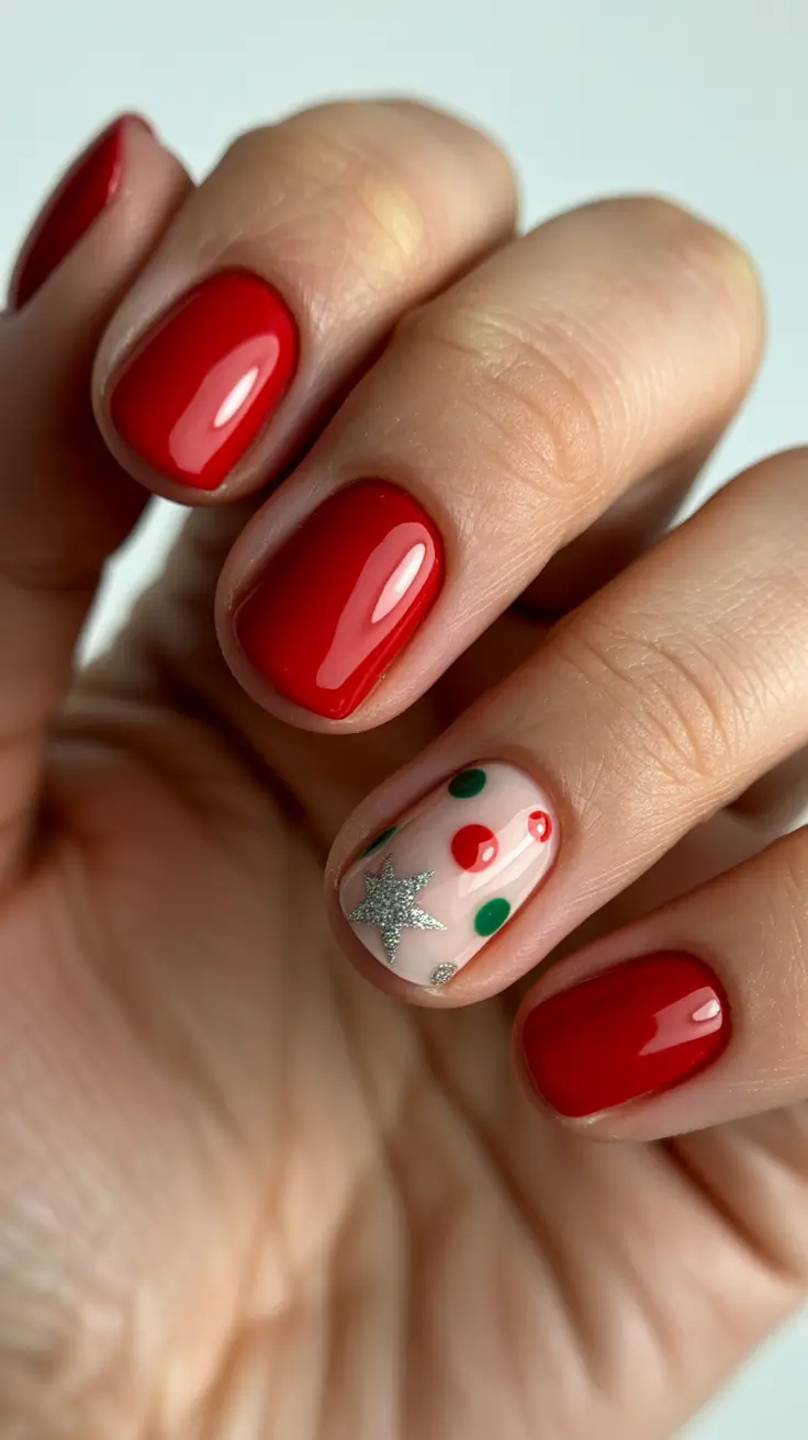 Trendy Short Winter Nail 2025–2026 Playful Festive Pop