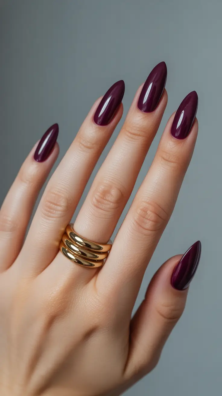 Trendy Winter Nail Colors 2025–2026 Velvet Merlot Charm