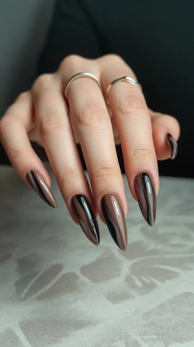 Trendy Winter Nail Colors 2025–2026 Mocha Gloss Perfection