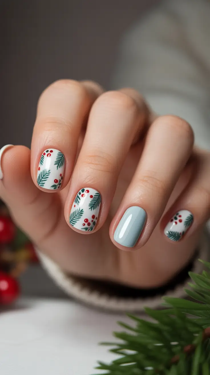 Trendy Winter Nails 2025-2026 Evergreen Bliss