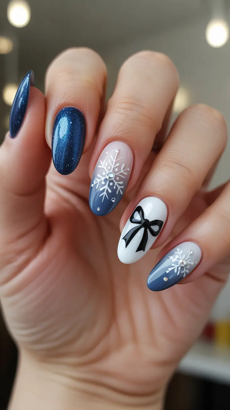 winter-nails-2025-2026-midnight-snowflakes-satin-bows