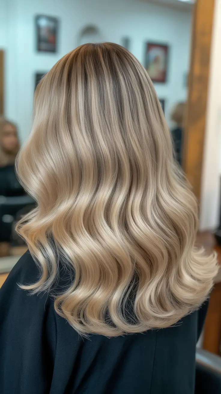 winter hair colors for black women 2025-2026 Buttery Blonde Waves