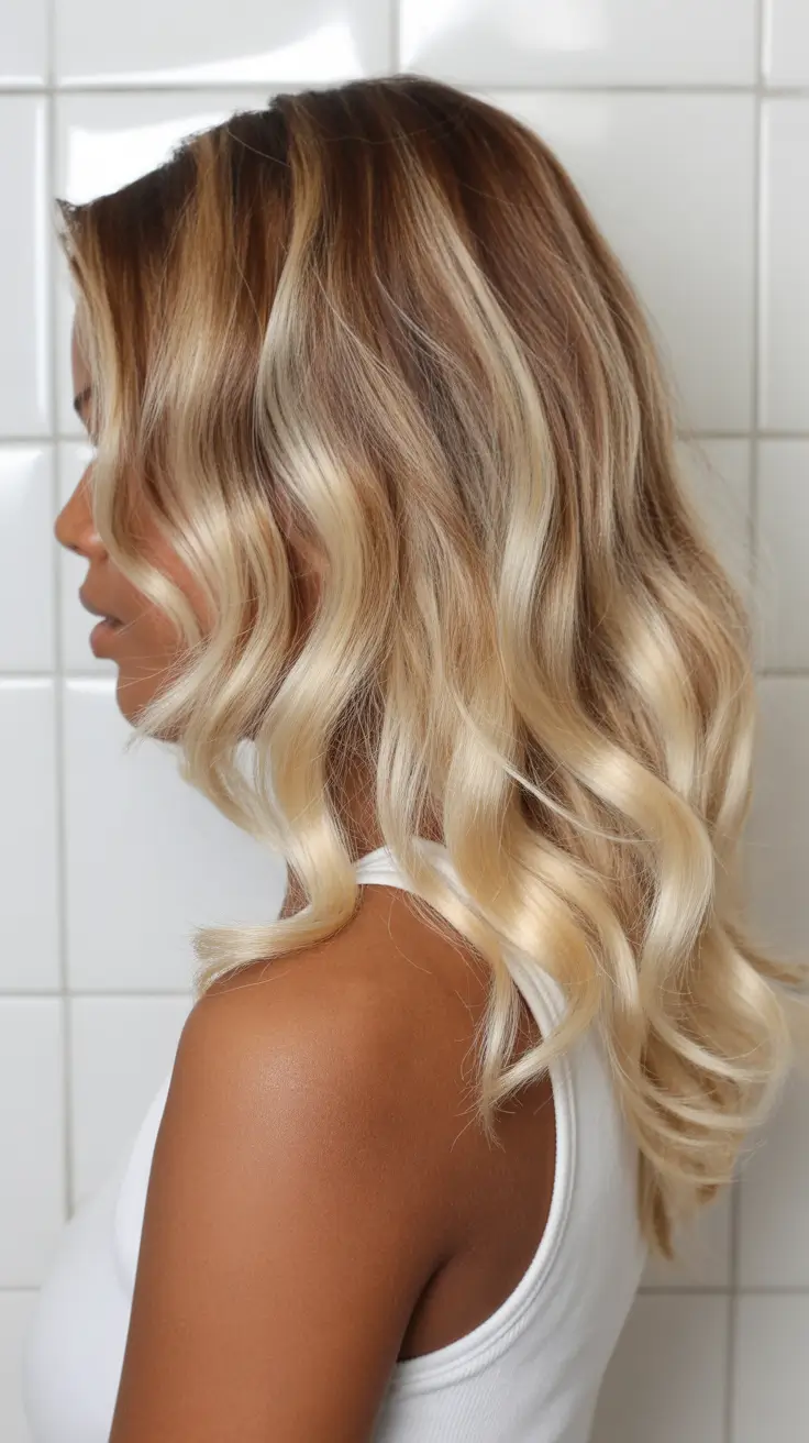 winter hair colors for black women 2025-2026 Golden Blonde Balayage