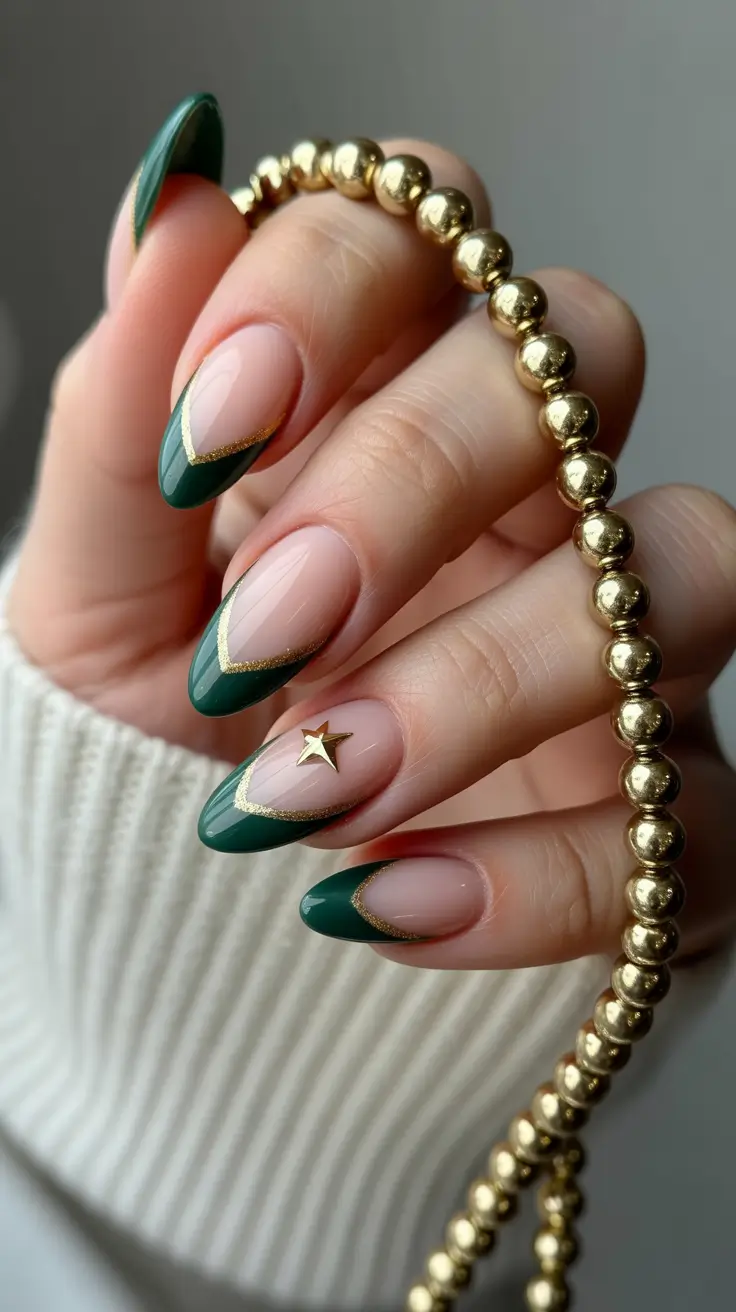 Winter 2025-2026 Emerald Tips With Golden Stars