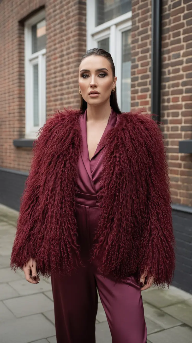 winter outfits cold 2025-2026 Plum Perfection with Texture Play