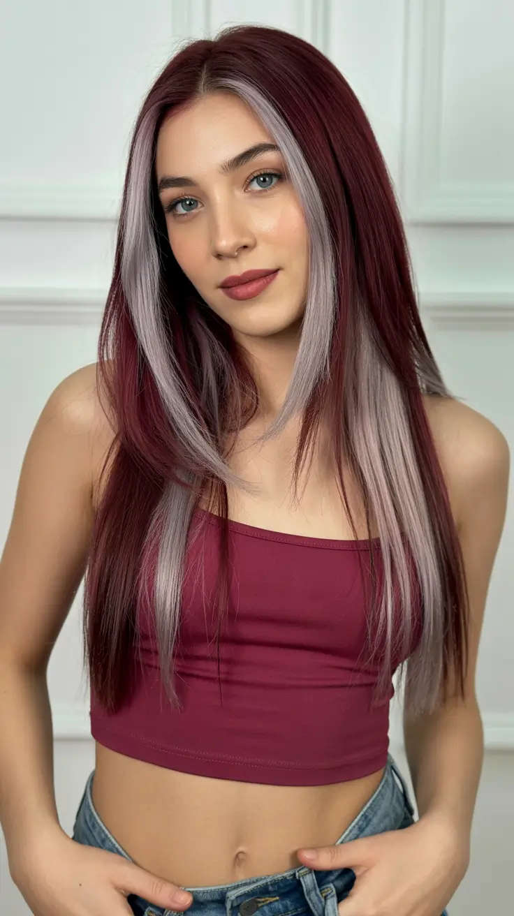 winter trending hair colors 2025-2026 Berry Frost Dimension