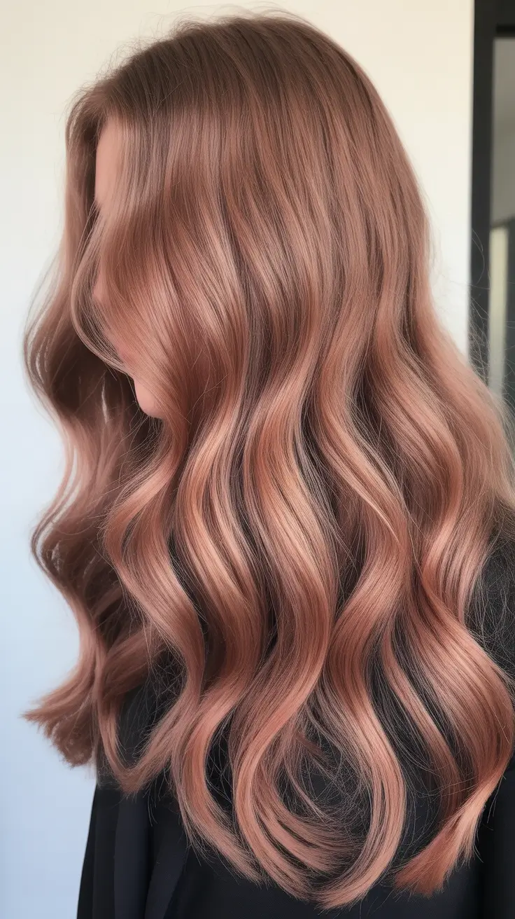 winter trending hair colors 2025-2026 Dusty Rose Brunette