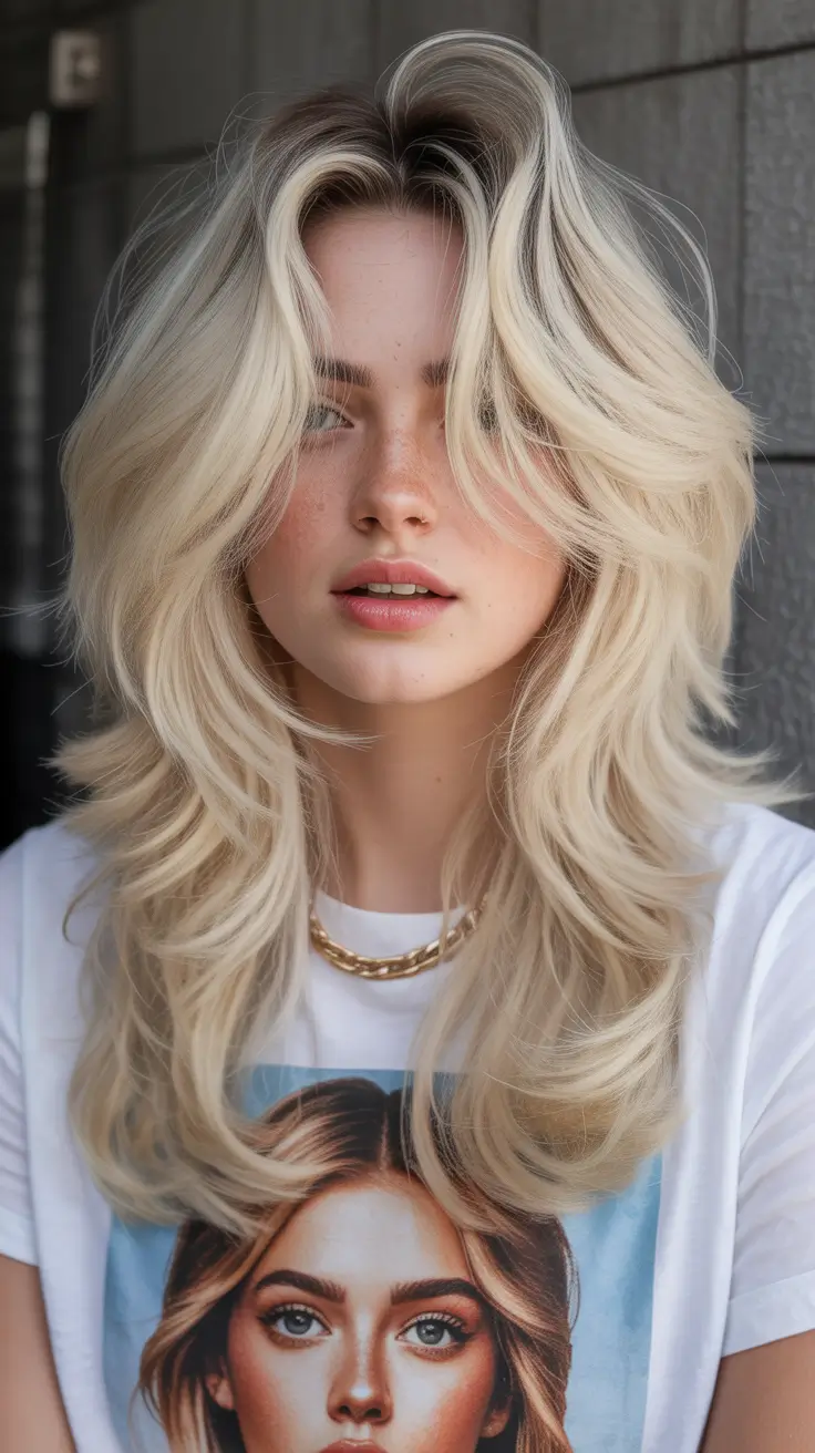 winter trending hair colors 2025-2026 Powdered Platinum Layers