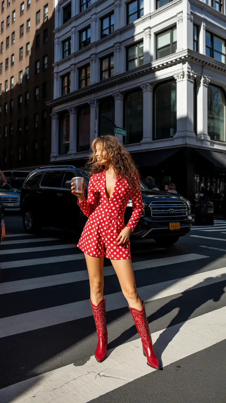 winter birthday outfit 2025-2026 Urban Polka Dot Energy