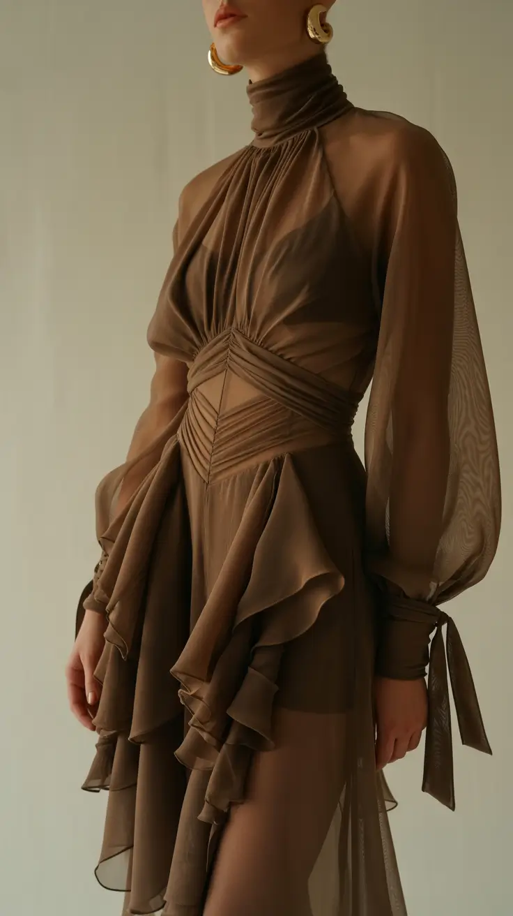 winter birthday outfit 2025-2026 Chocolate Chiffon Whispers