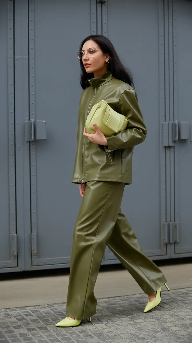 winter fits 2025-2026 Monochrome Leather Magic