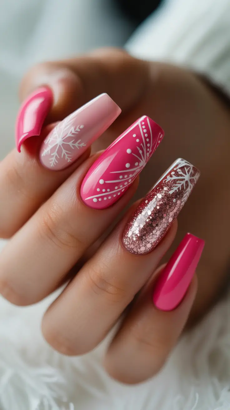 winter-nails-design-and-color-2025-2026 Pink Sugar Sparkle