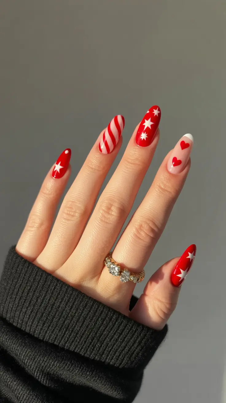 winter-nails-design-and-color-2025-2026 Red Stardust Whimsy